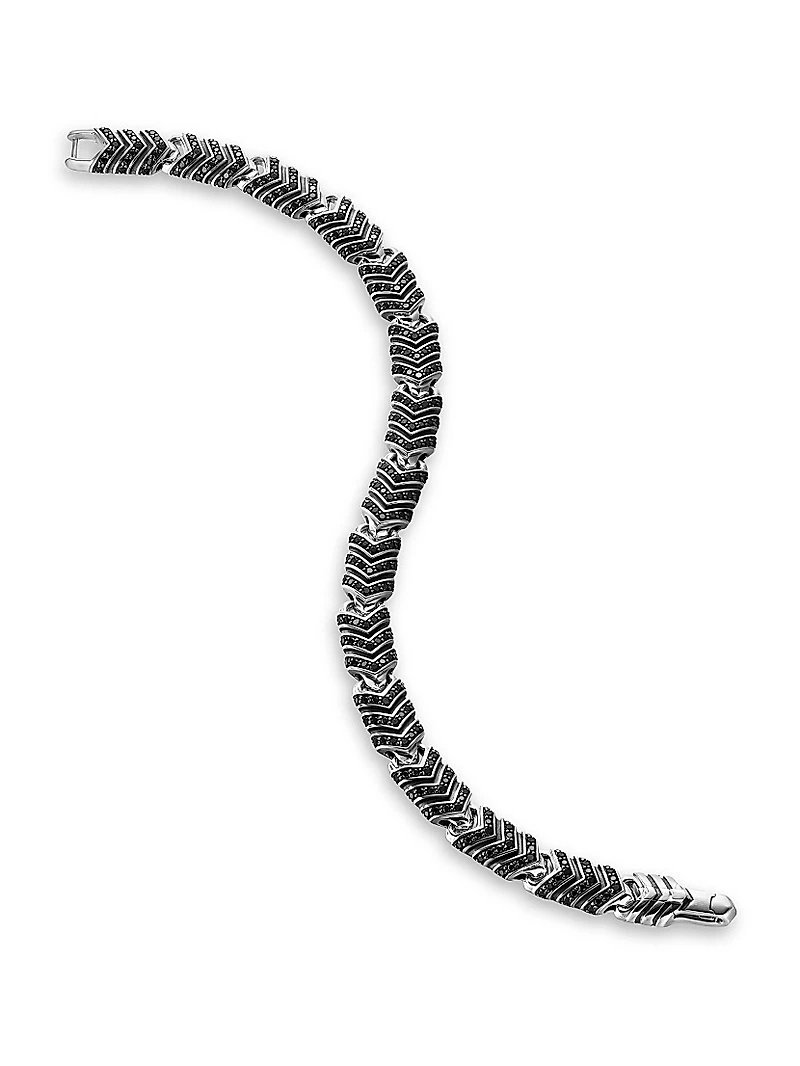 Chevron Link Bracelet Sterling Silver