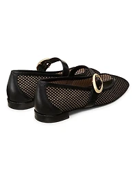 Arabella Mesh & Leather Mary Janes