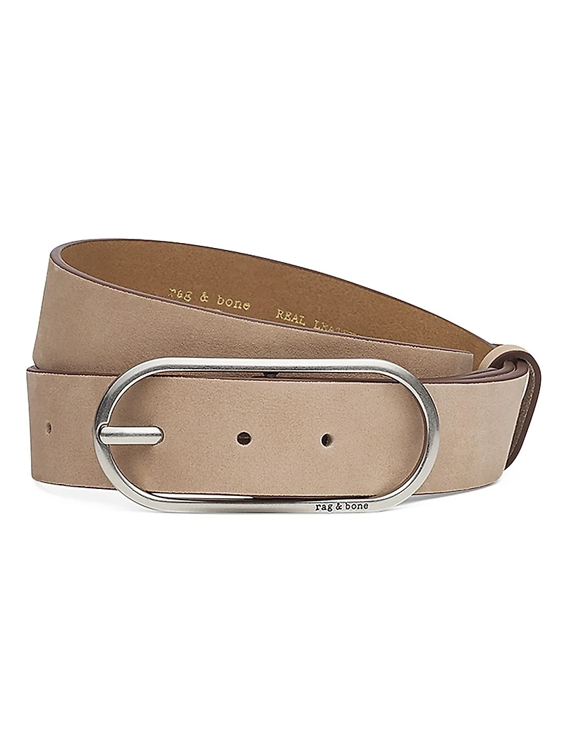 Rounded Rebound Suede Belt