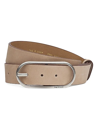 Rounded Rebound Suede Belt