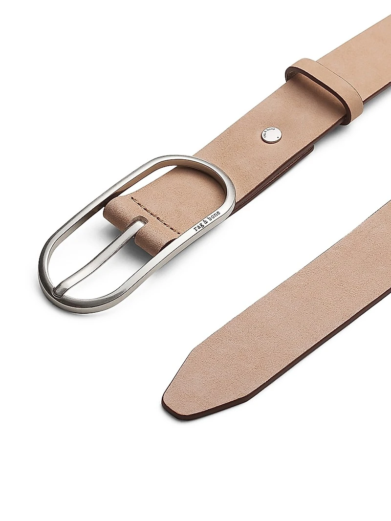 Rounded Rebound Suede Belt