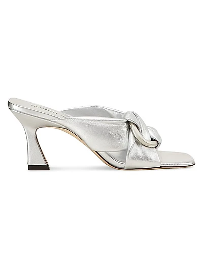 Cece Metallic Leather 75MM Mule Sandals