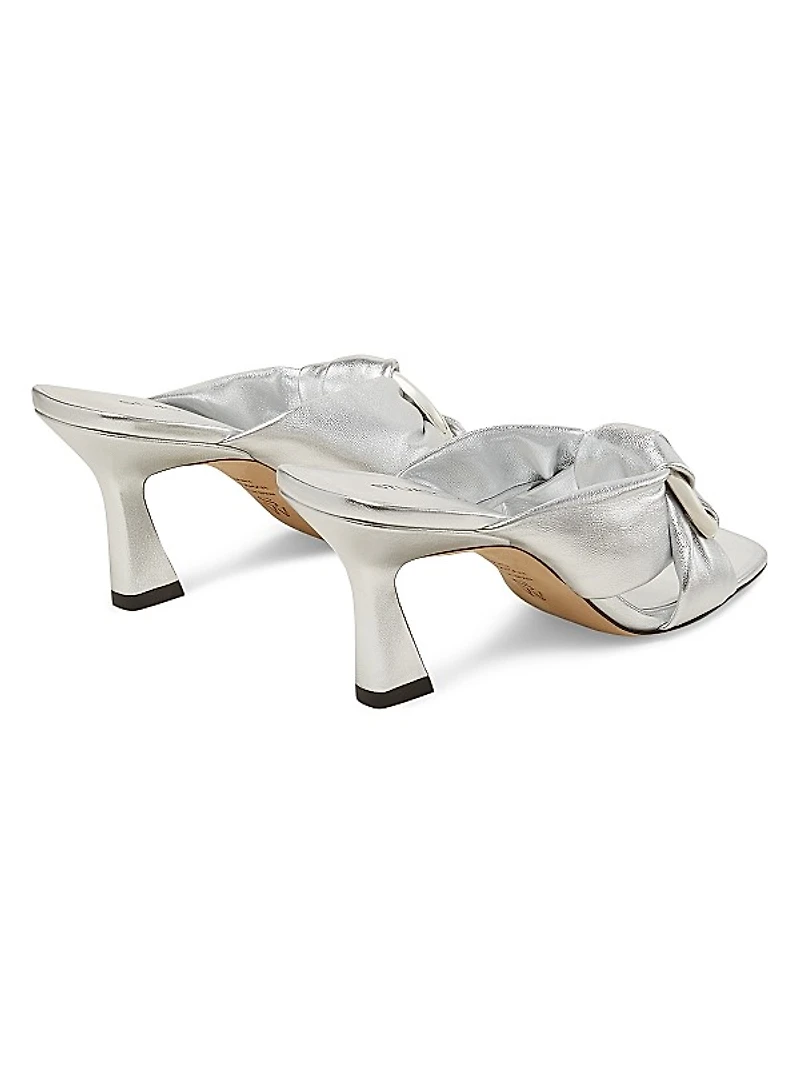 Cece Metallic Leather 75MM Mule Sandals