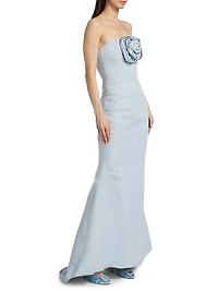 Barbara Silk Faille Bandeau Mermaid Gown