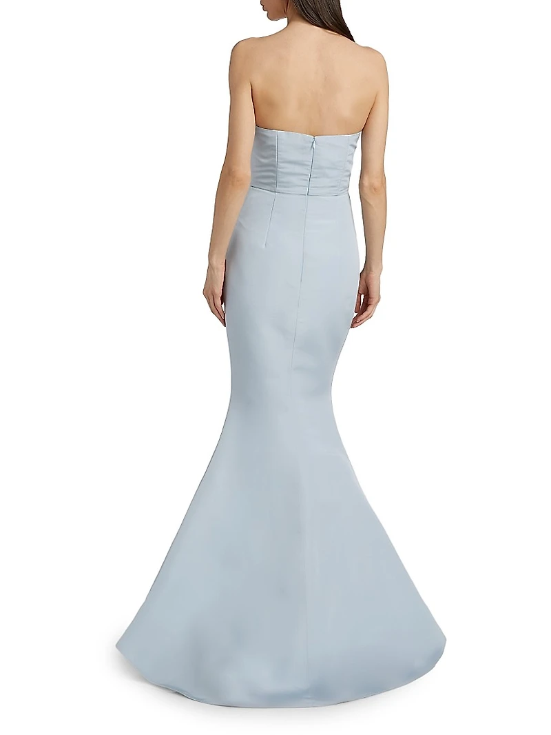 Barbara Silk Faille Bandeau Mermaid Gown