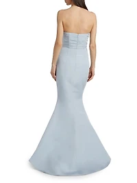 Barbara Silk Faille Bandeau Mermaid Gown