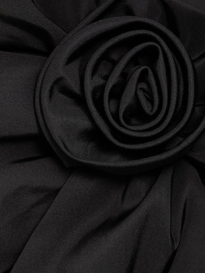 Aubrey Silk Faille Midi-Dress