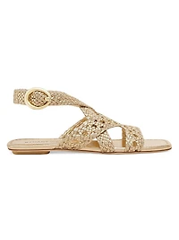 Thea Leather Flat Sandals