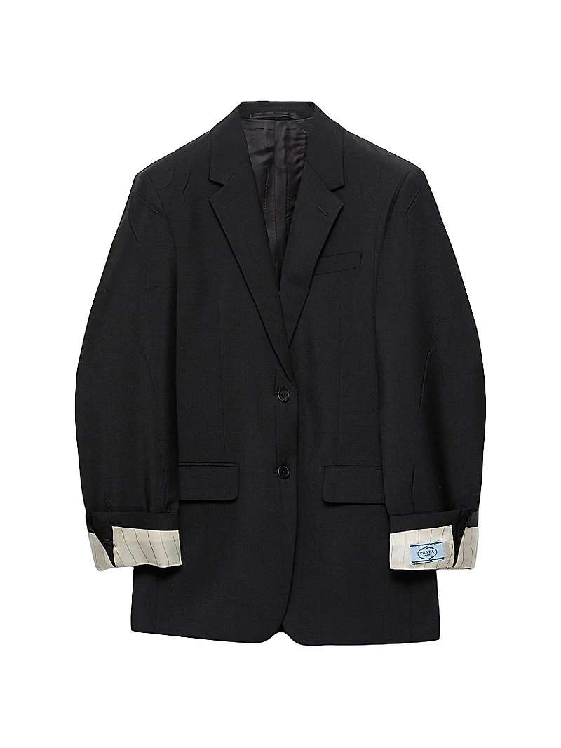 Single-Breasted Kid Mohair Jacket