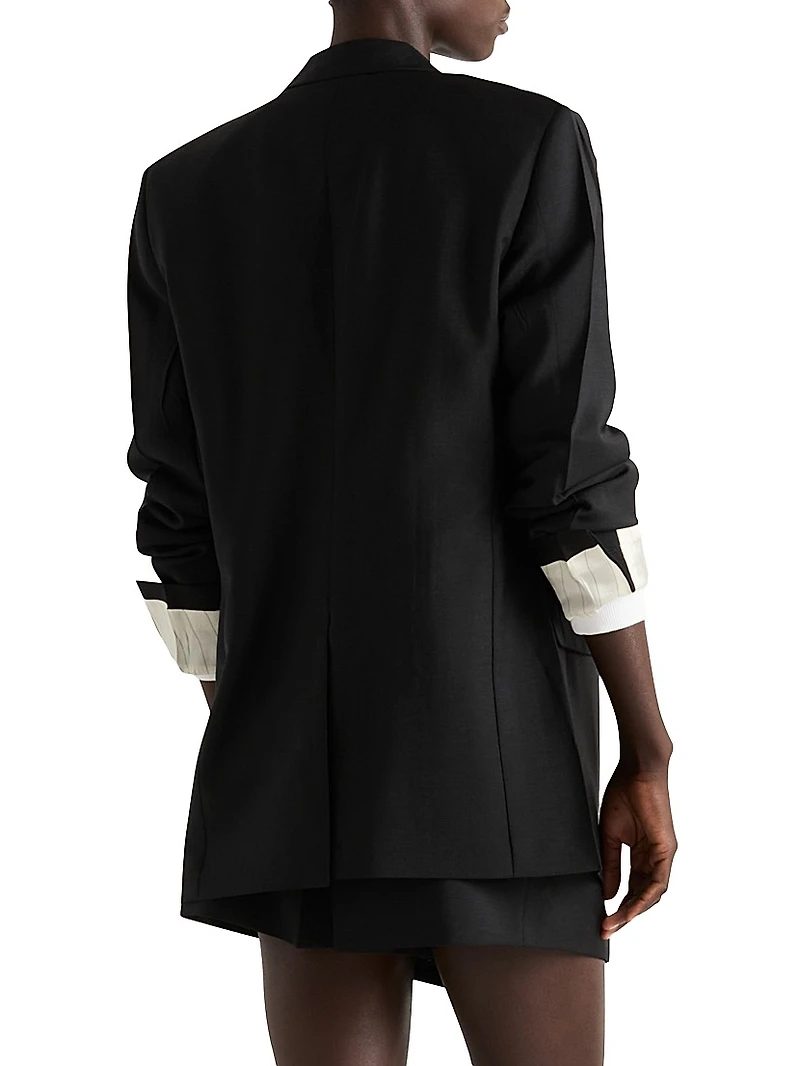 Single-Breasted Kid Mohair Jacket