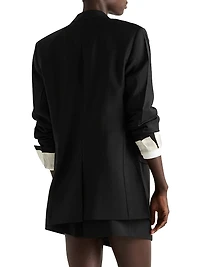 Single-Breasted Kid Mohair Jacket