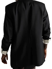 Single-Breasted Kid Mohair Jacket