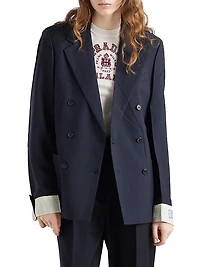 Double-Breasted Kid Mohair Jacket