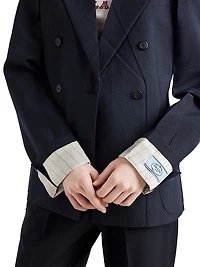 Double-Breasted Kid Mohair Jacket