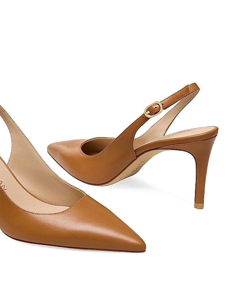 Power 75MM Leather Slingback Pumps