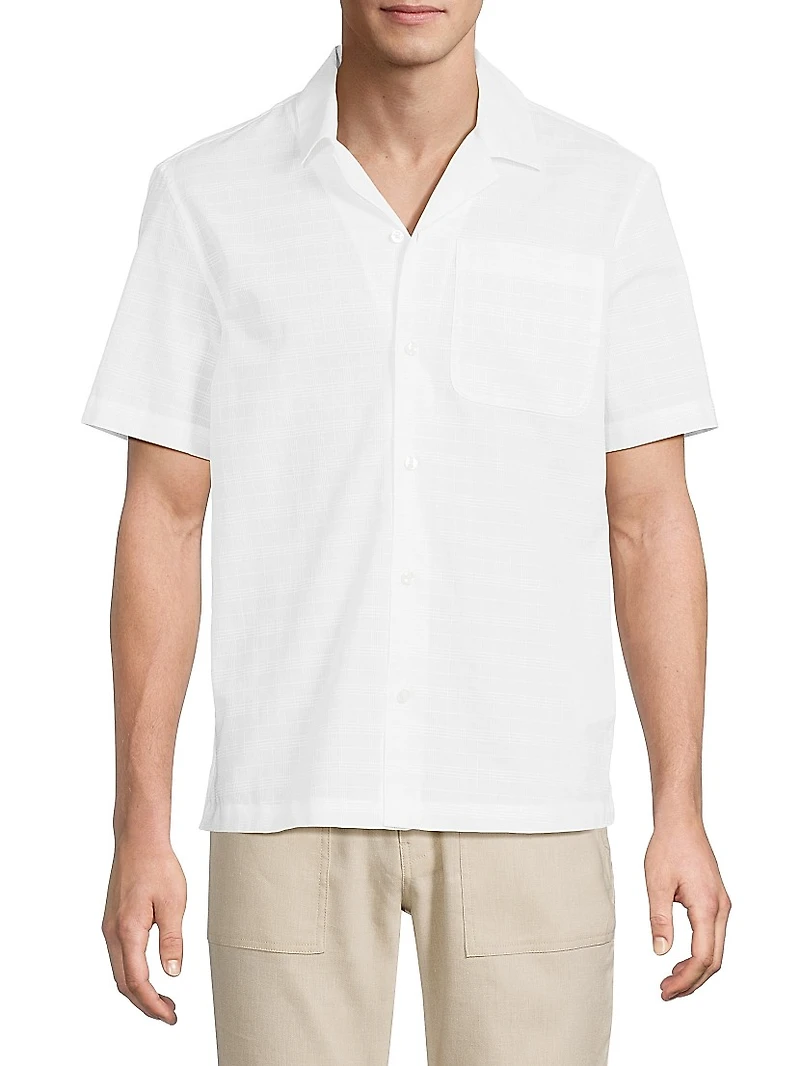 Cotton Dobby Check Shirt