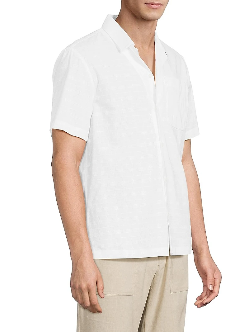 Cotton Dobby Check Shirt