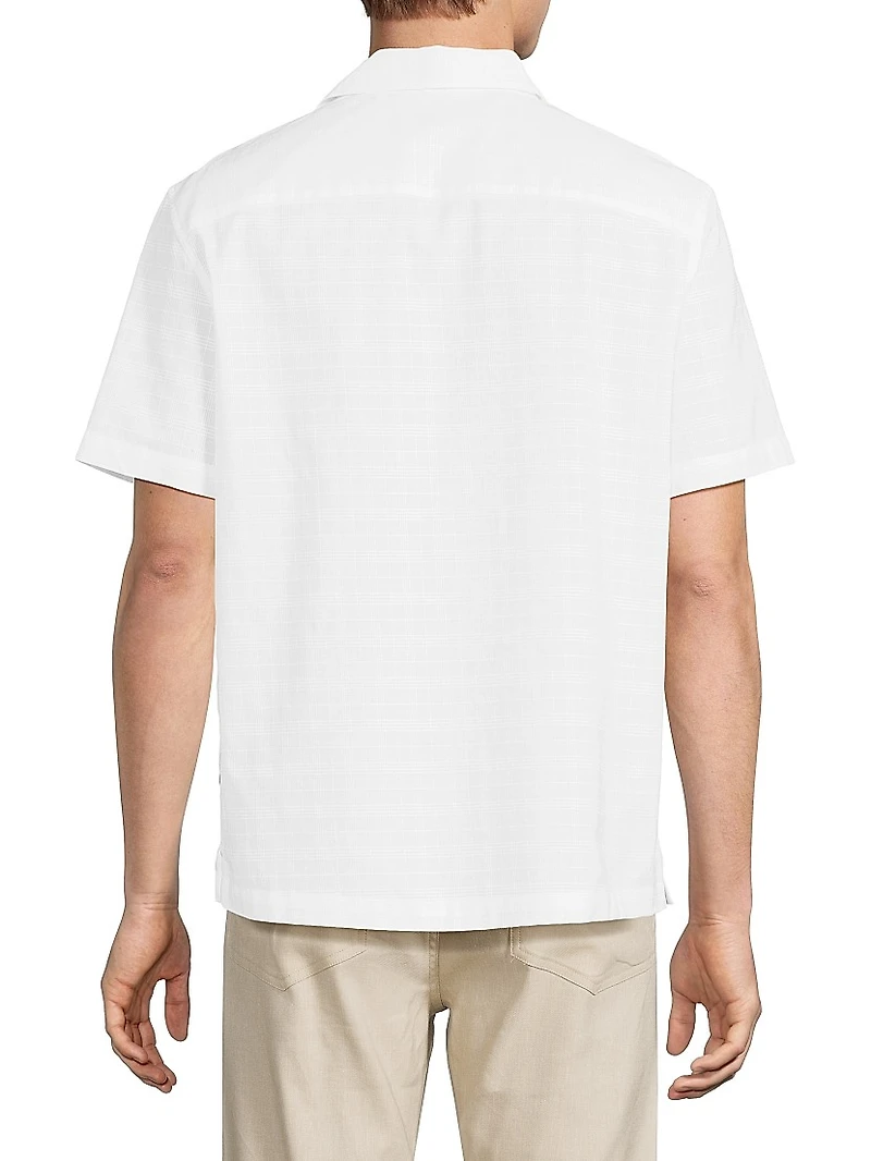 Cotton Dobby Check Shirt