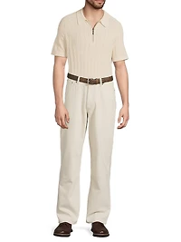 Finn Seeded Straight-Leg Jeans