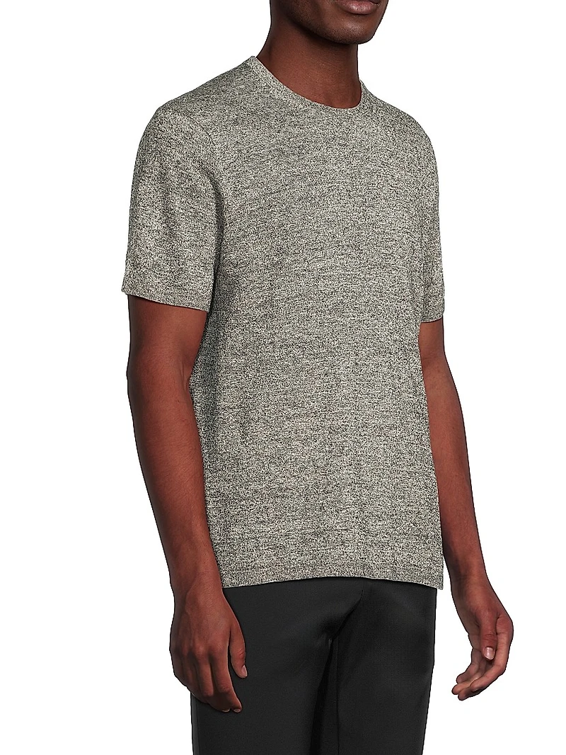 Linen-Cotton Crewneck T-Shirt