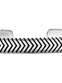 Chevron Cuff Bracelet Sterling Silver, 8MM
