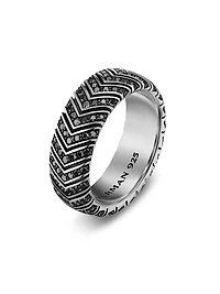Chevron Band Ring Sterling Silver