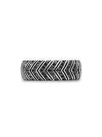 Chevron Band Ring Sterling Silver