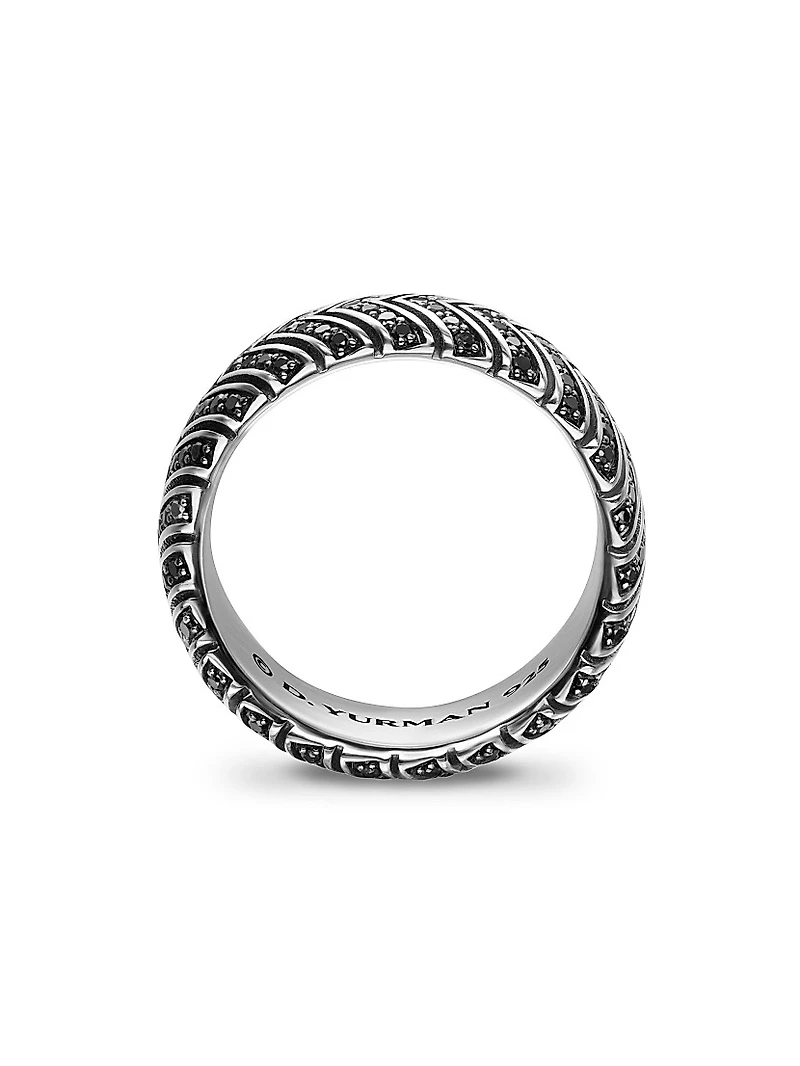 Chevron Band Ring Sterling Silver