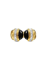 Sculpted Cable Open Cocktail Ring 18K Yellow Gold