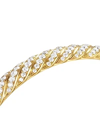 Sculpted Cable Bangle Bracelet 18K