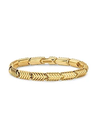 Chevron Link Bracelet 18K Yellow Gold, 7.6MM
