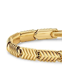 Chevron Link Bracelet 18K Yellow Gold, 7.6MM