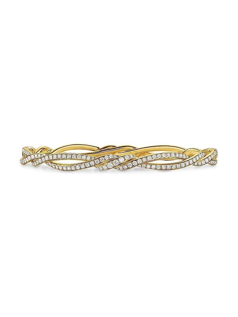Wisteria Bangle Bracelet 18K Yellow Gold