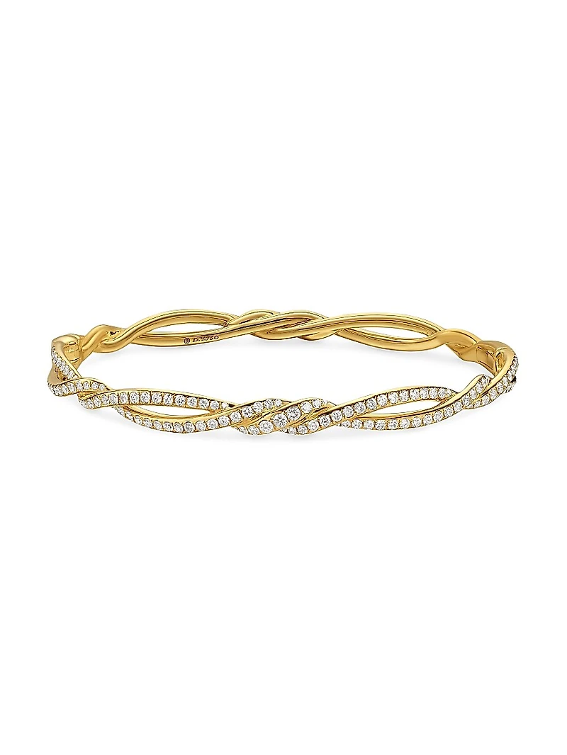 Wisteria Bangle Bracelet 18K Yellow Gold