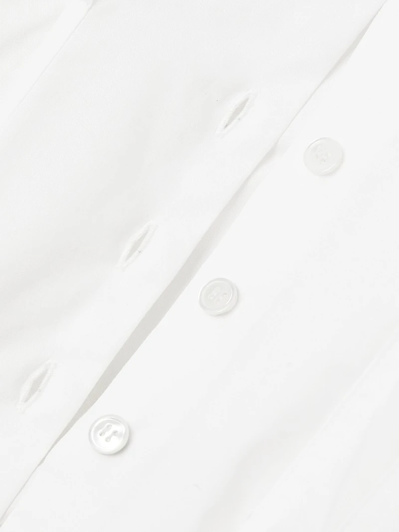 Pleated Cotton Poplin Shirt