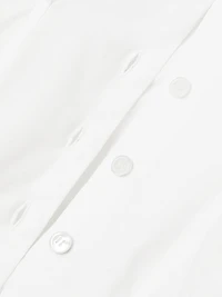 Pleated Cotton Poplin Shirt