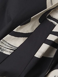 Trapeze Kaze-Print Cotton Poplin Dress