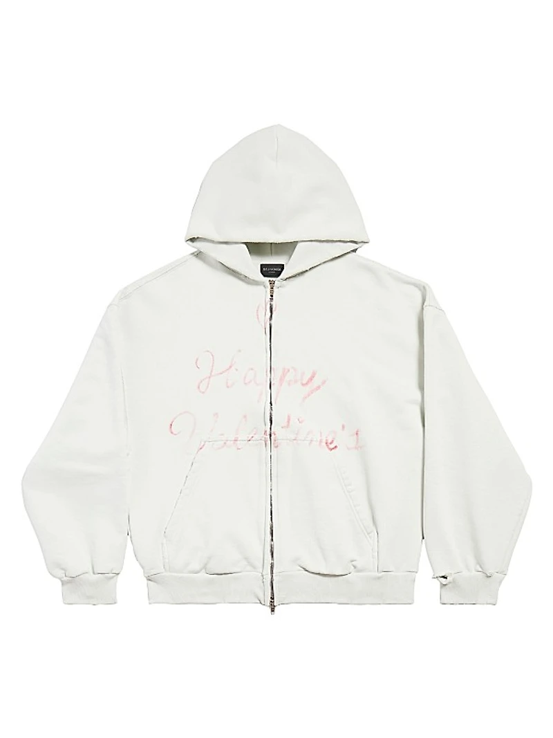 Lipstick Valentines Zip-Up Hoodie Regular Fit