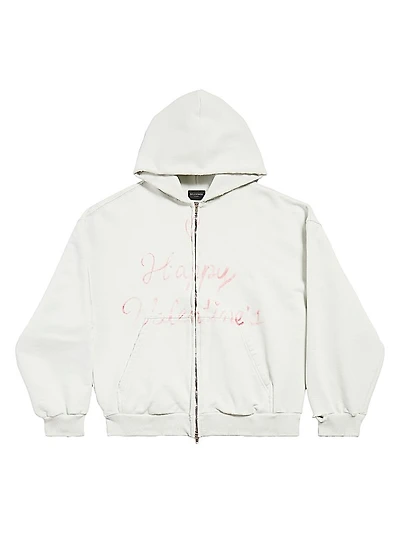 Lipstick Valentines Zip-Up Hoodie Regular Fit