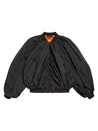 Draped Bomber Jacket