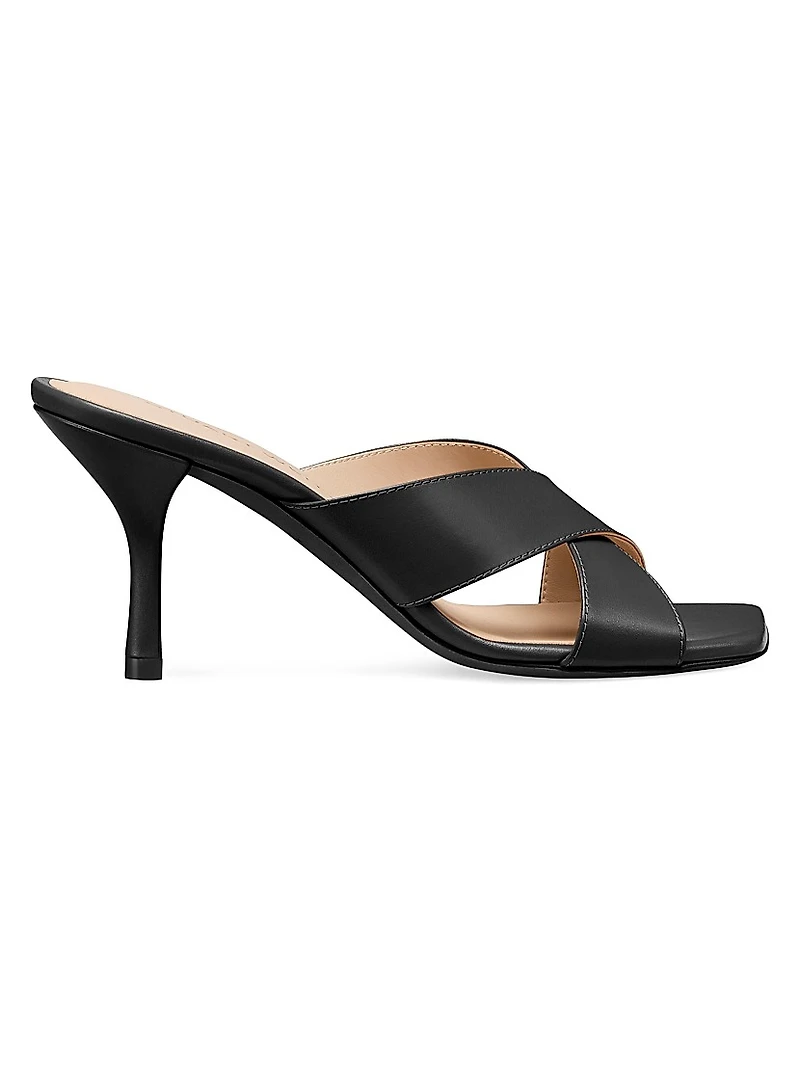 Dayna 75MM Leather Slip-On Sandals