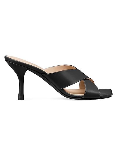 Dayna 75MM Leather Slip-On Sandals