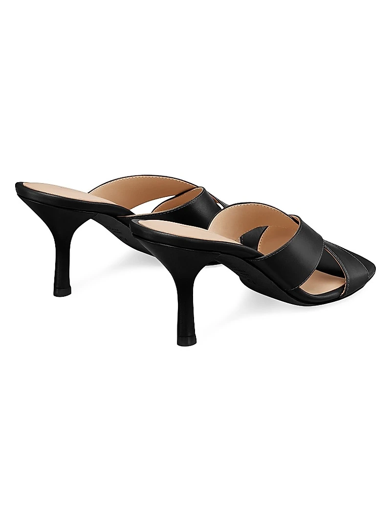 Dayna 75MM Leather Slip-On Sandals
