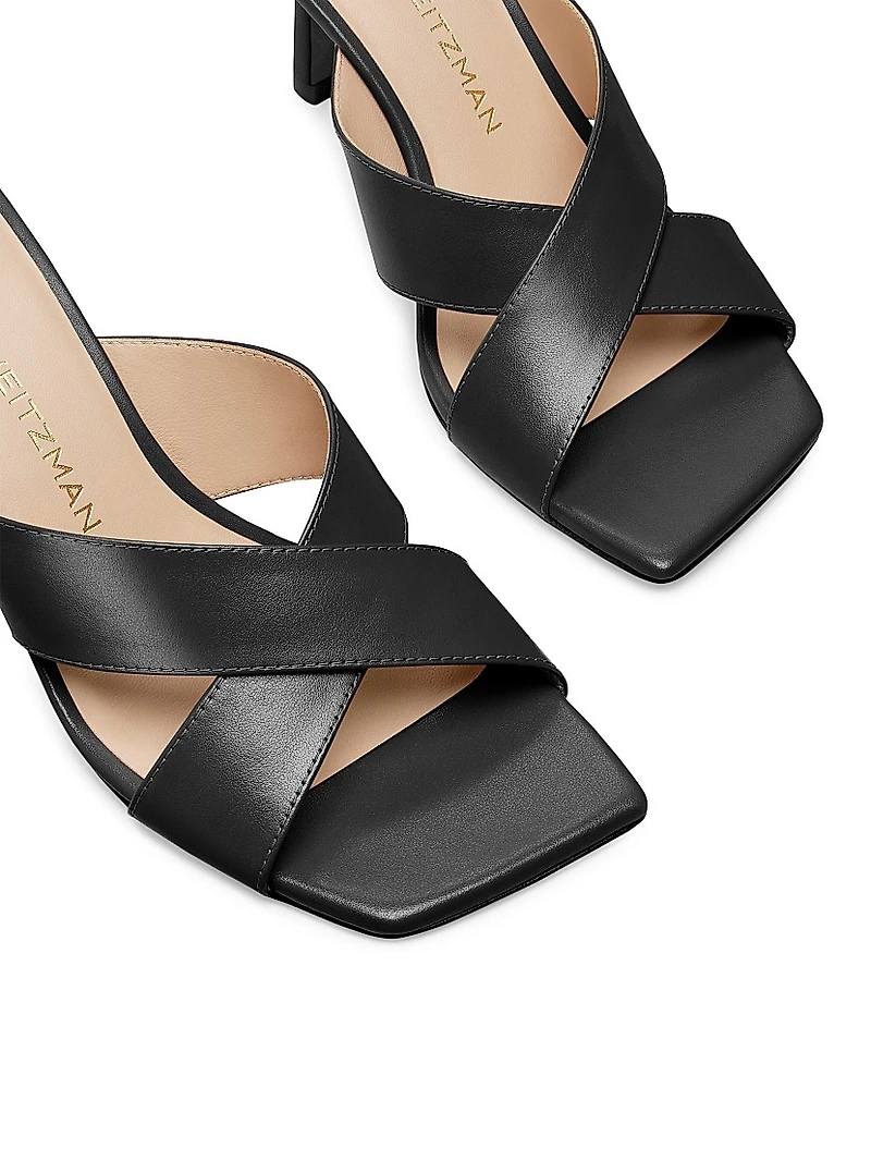 Dayna 75MM Leather Slip-On Sandals