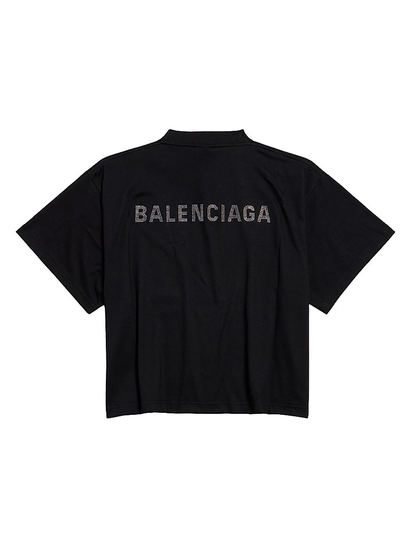 Back Strass Cropped T-Shirt