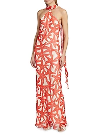 Ashton Starfish Halterneck Maxi Dress