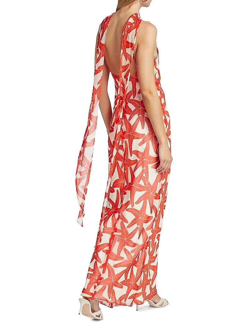 Ashton Starfish Halterneck Maxi Dress
