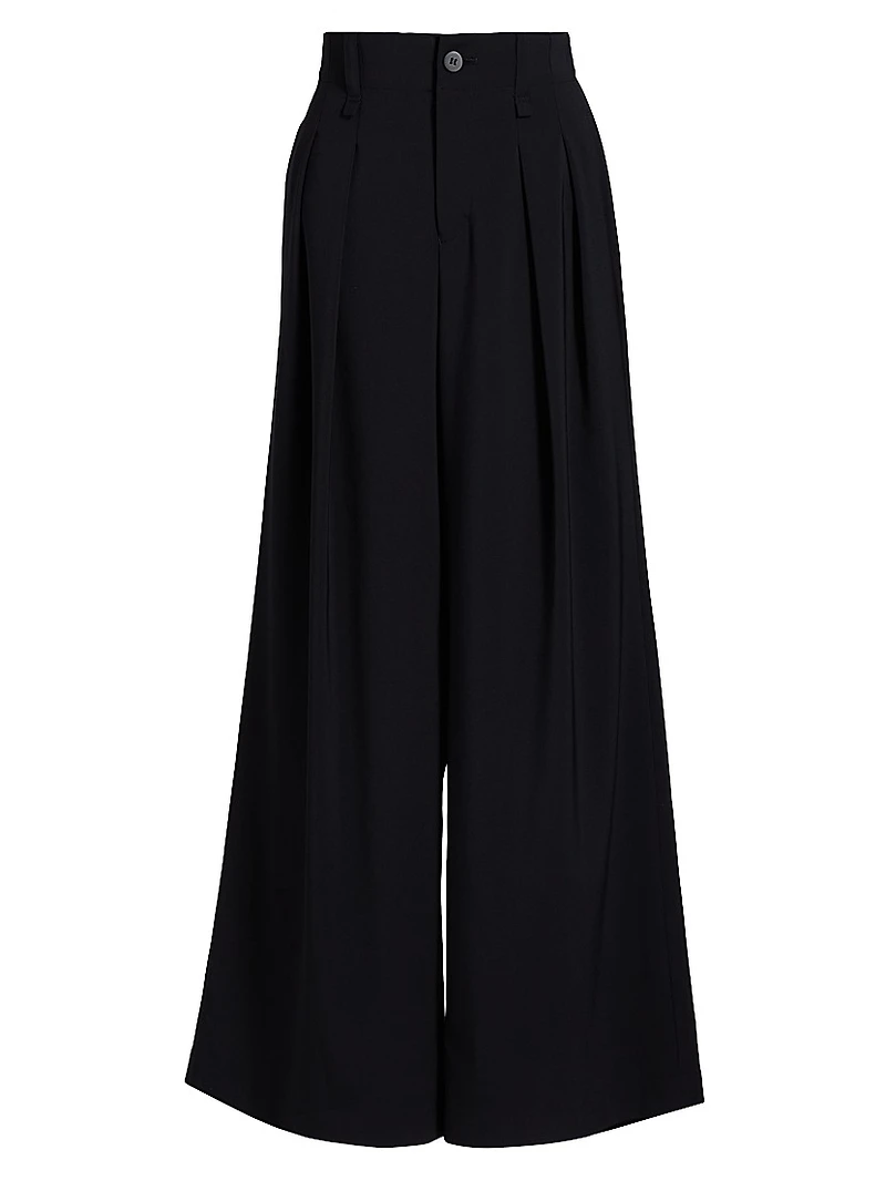 High-Rise Wide-Leg Elasticized Pants