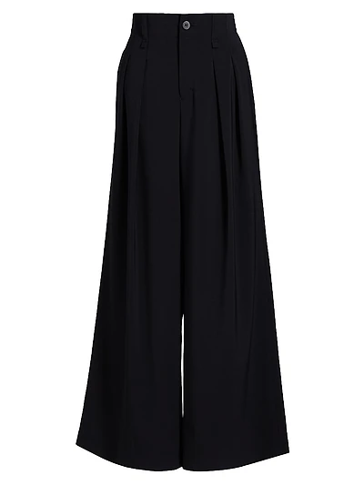 High-Rise Wide-Leg Elasticized Pants