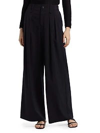 High-Rise Wide-Leg Elasticized Pants
